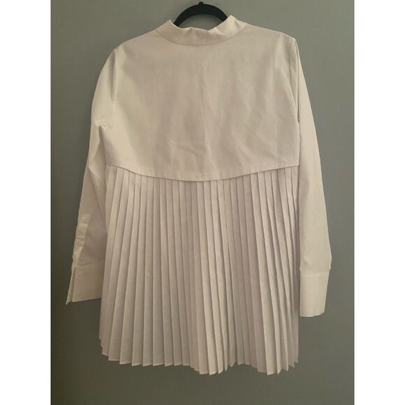 NWT Hana San White Pleated Shirt Size 38 - Picture 5 of 5